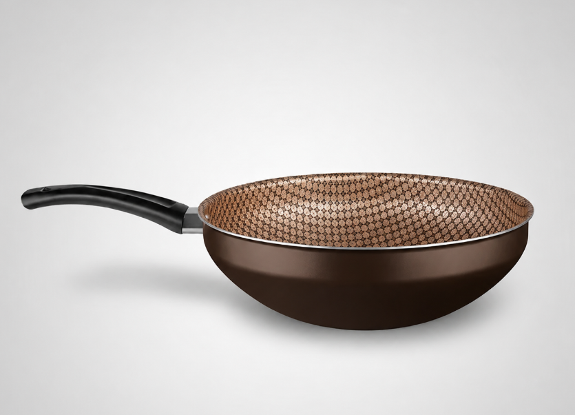 MTA SARTEN FLORA WOK 28CM CHOCOLATE S/T