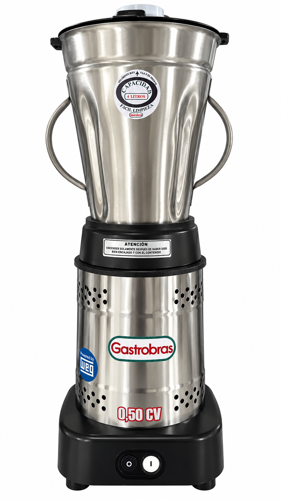 GASTROBRAS LICUADORA INOX 4L BAJA ROT.1/2CV 367W