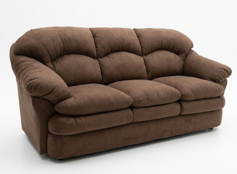 ECOLEATHER SOFA 3L 945 TELA MARRON