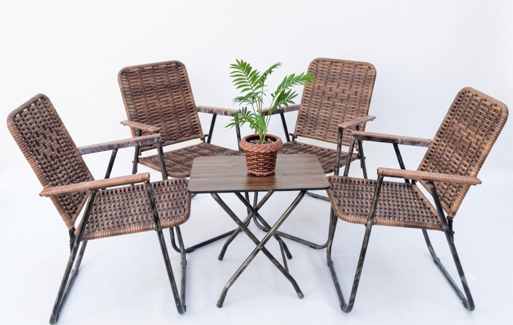 FARPAR JGO SILLON PLEGABLE 4S RATTAN