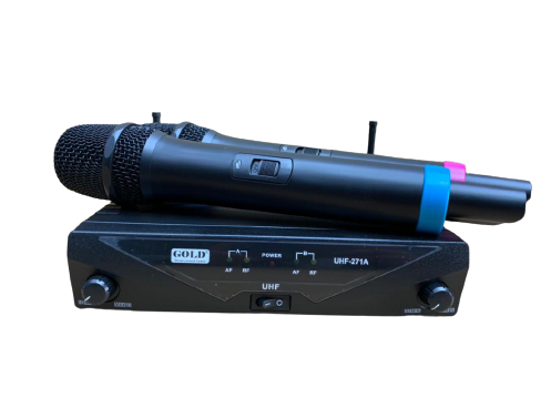MICROFONO GOLD DOBLE UHF-271