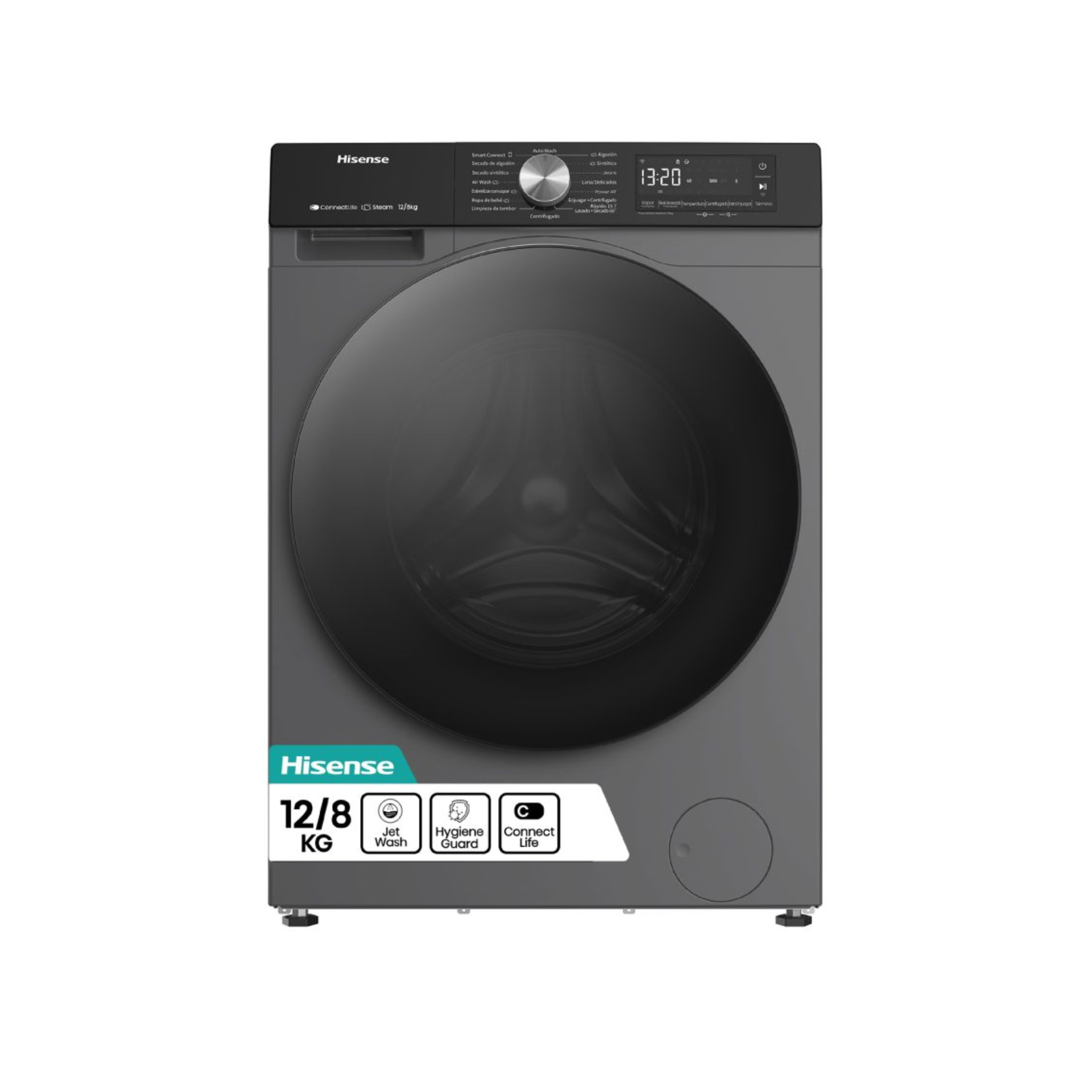 HISENSE LAVASECARROPAS C/F 12/8KG INV. GRIS
