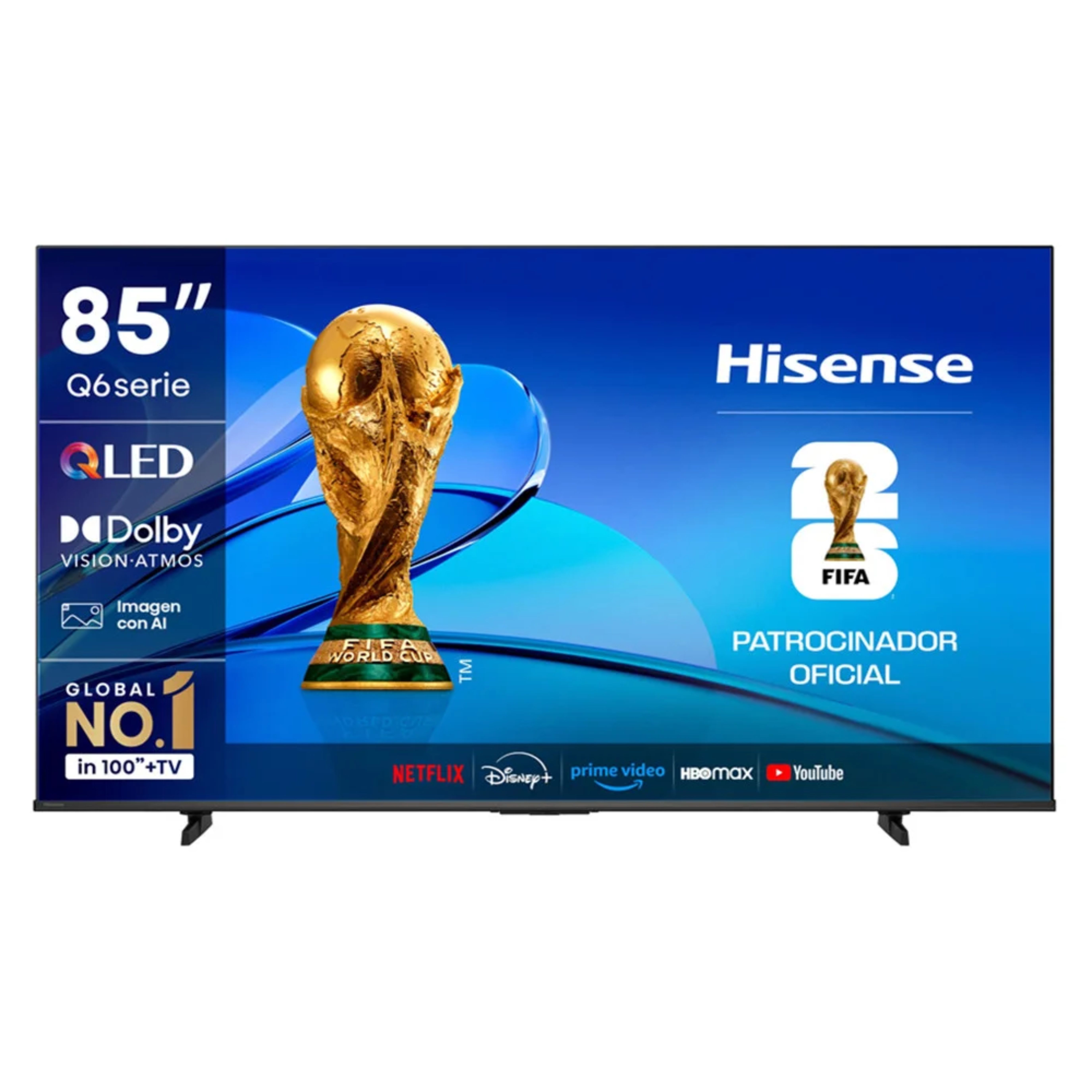 HISENSE TELEVISOR 85 PULG. QLED GOOGLE, BT, VOICE CONTROL