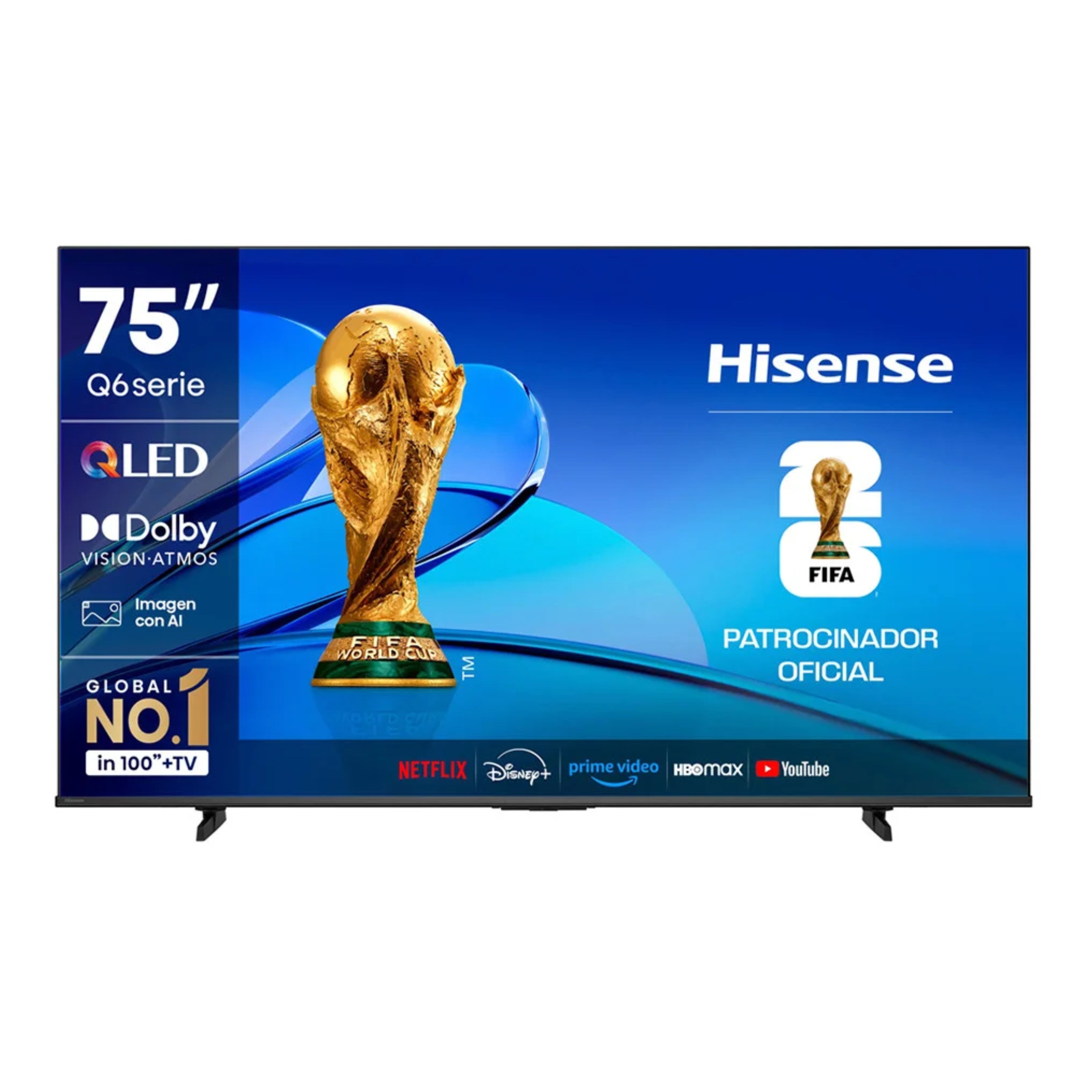 HISENSE TV 75 PULG. SMART 4K QLED SO GOOGLE TV