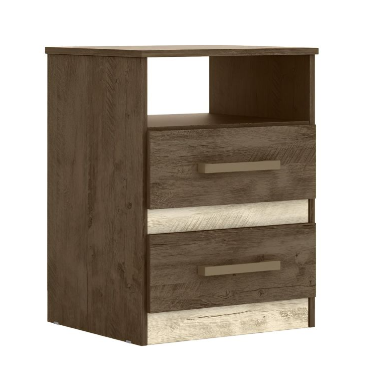 INV.MESITA DE LUZ C/2CAJON CAST/FLEX