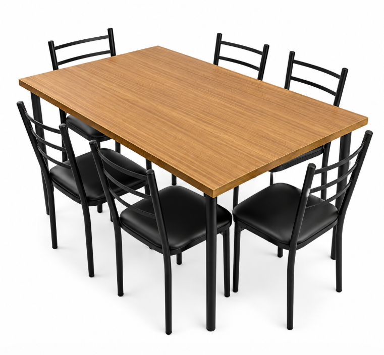 JUEGO DE COMEDOR CAROLINA REF114/6 SILLAS