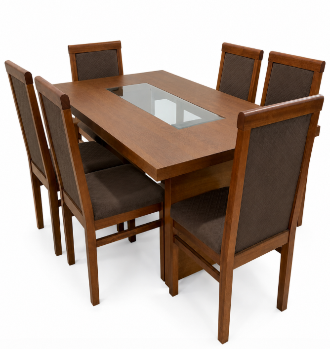 METAL MUEBLES JGO.COMEDOR MANUELA 6S IMB