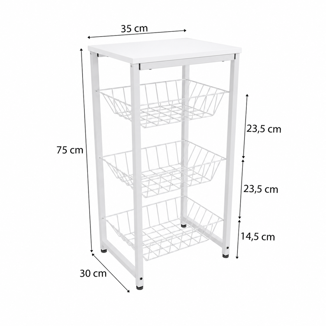 MAXIMUEBLES FRUTERA PRACTICA METAL BCO