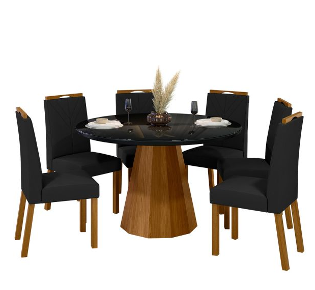 MOVELMAX JGO COMEDOR ISIS RED. 6S NG