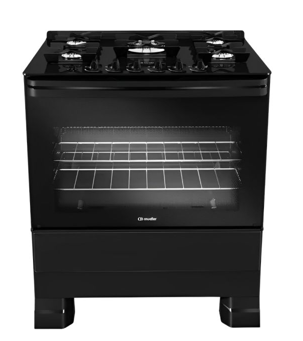 MUELLER COCINA 5H PIACERE VETRO NEGRO