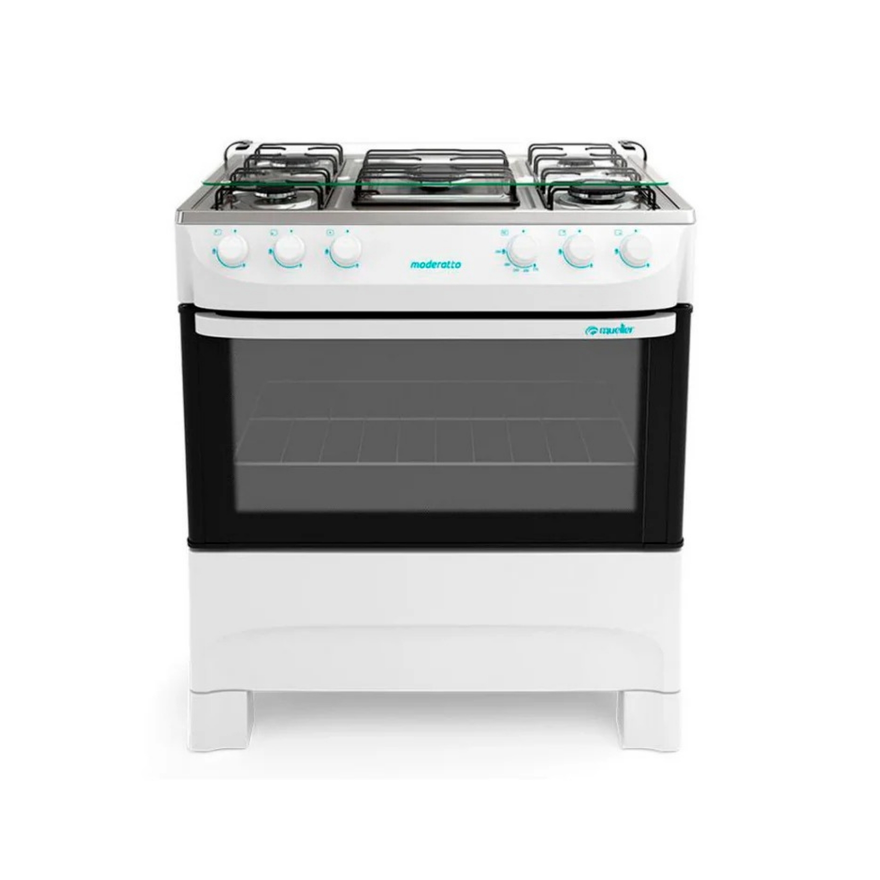 MUELLER COCINA A GAS 5H MODERATTO BCO