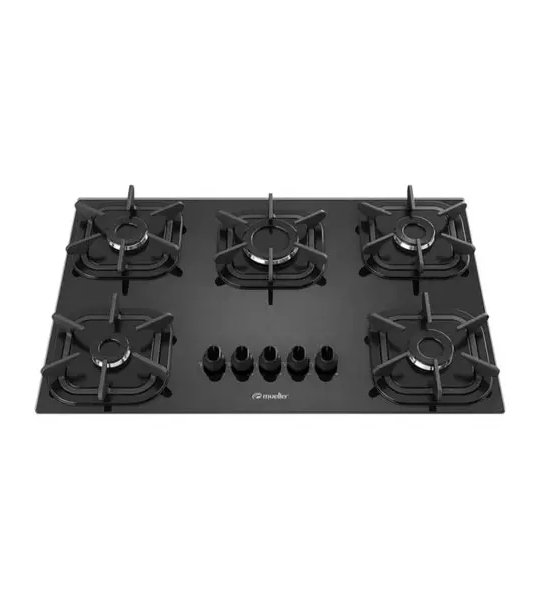 MUELLER COCINA COOKTOP-VIDRIO 5H NEGRO
