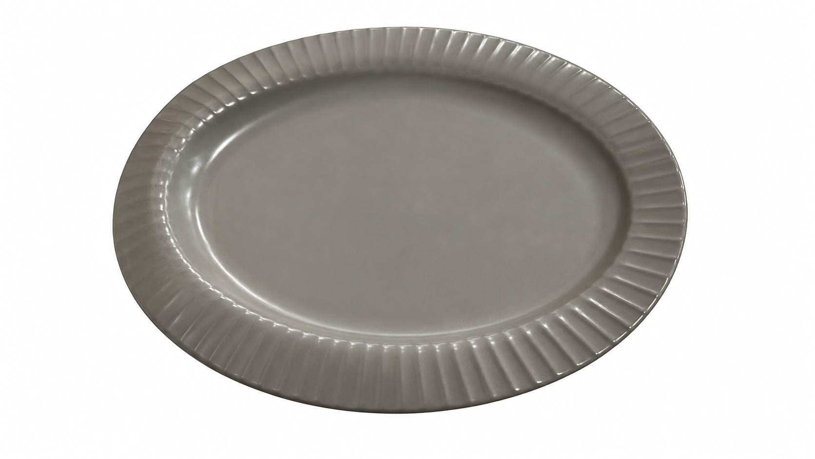 HC BANDEJA OVALADA GRIS 30X22CM