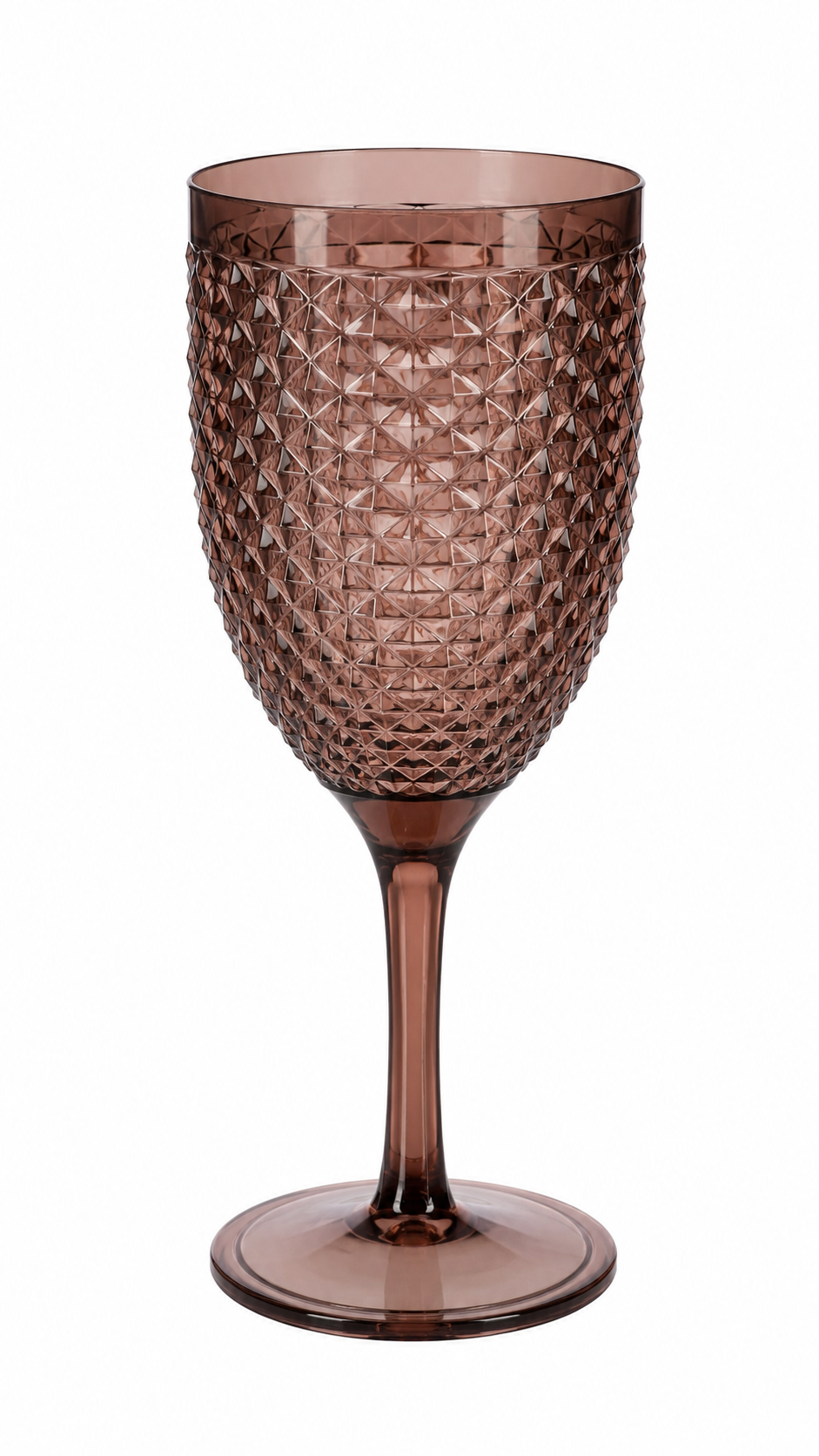 COPA ACRILICA 480ML VINO MARRON