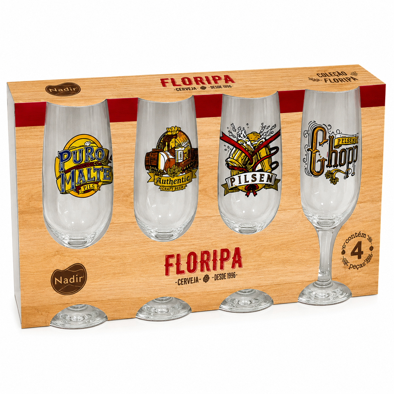 NADIR FLORIPA JGO COPA VIDRIO 4PZS