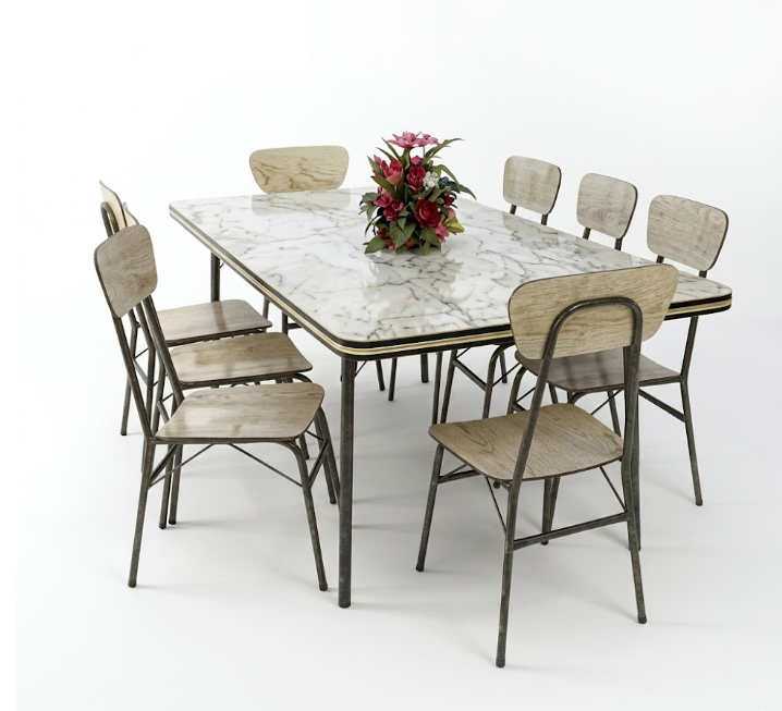 R.S JUEGO COMEDOR 8S FORMICA ECONOMICO