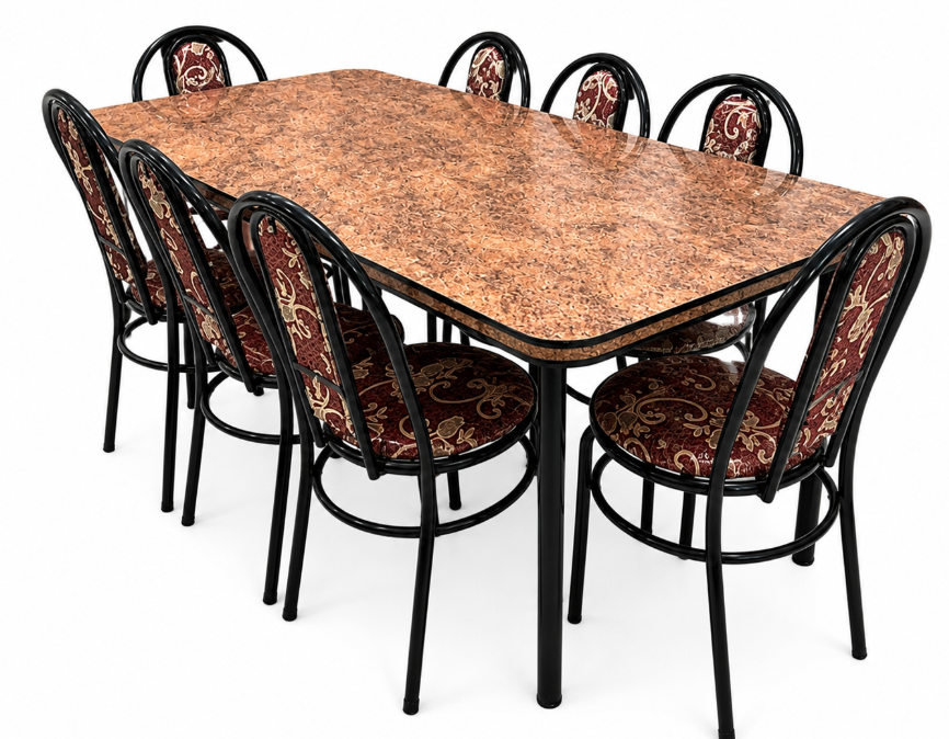R.S JUEGO COMEDOR 8S FORMICA TAPIZADO